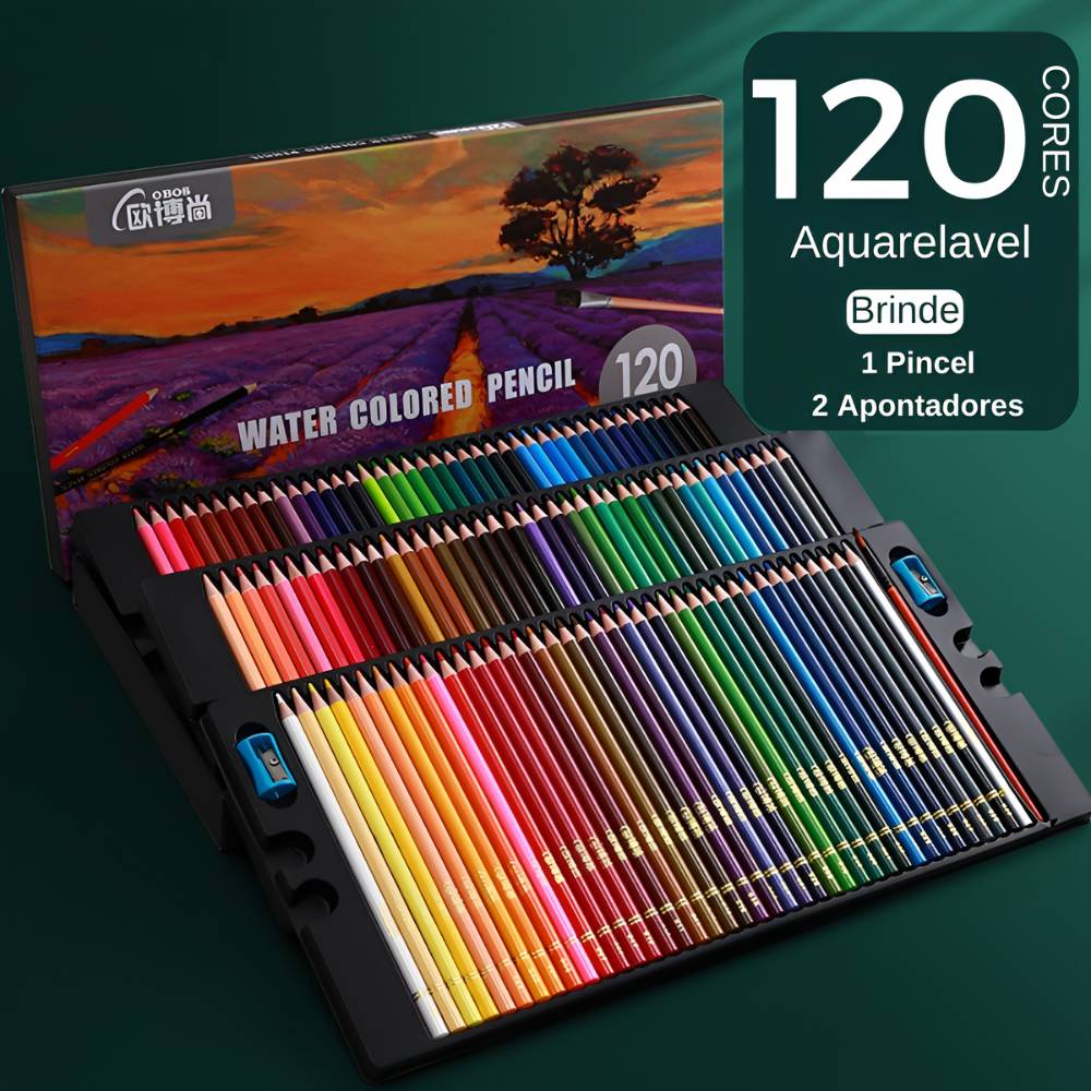 Kit 120 Lápis Aquarelavel